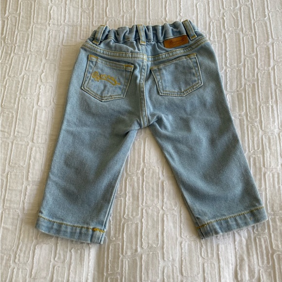 Bonpoint contrast-stitching denim trousers - Picture 5 of 6
